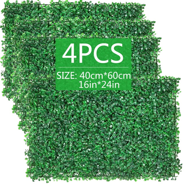 Artificial Plants Grass Wall Panel Boxwood Hedge Greenery UV Protection Green Decor Privacy Fence Backyard Screen Wedding