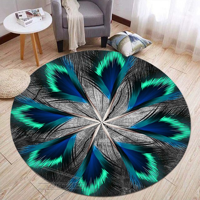 Modern 3d Round Carpet Living Room Decor Rugs Sofa Coffee Table Area Rug Home Decoraction Luxury Bedroom Washable Floor Mats