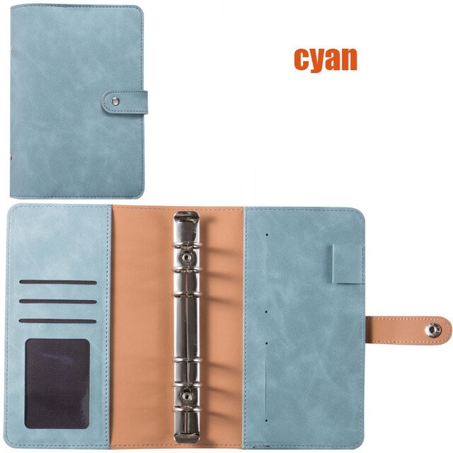 New Budget Planner Cash Envelope Savings Money 6 Holes Binder for Financial Management A6 PU Loose-leaf Notebook Binder Housing