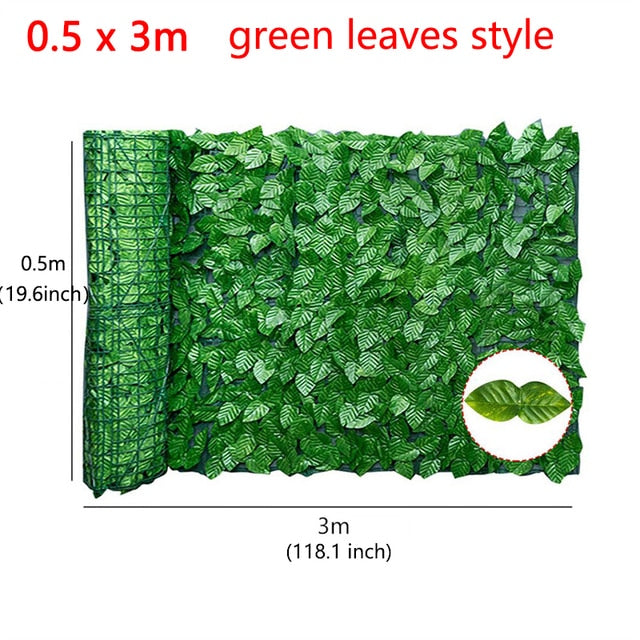 Artificial Leaf Privacy Fence Roll Privacy Fence Simulated Green Leaf Wall Landscaping Outdoor Garden Backyard Balcony Decor