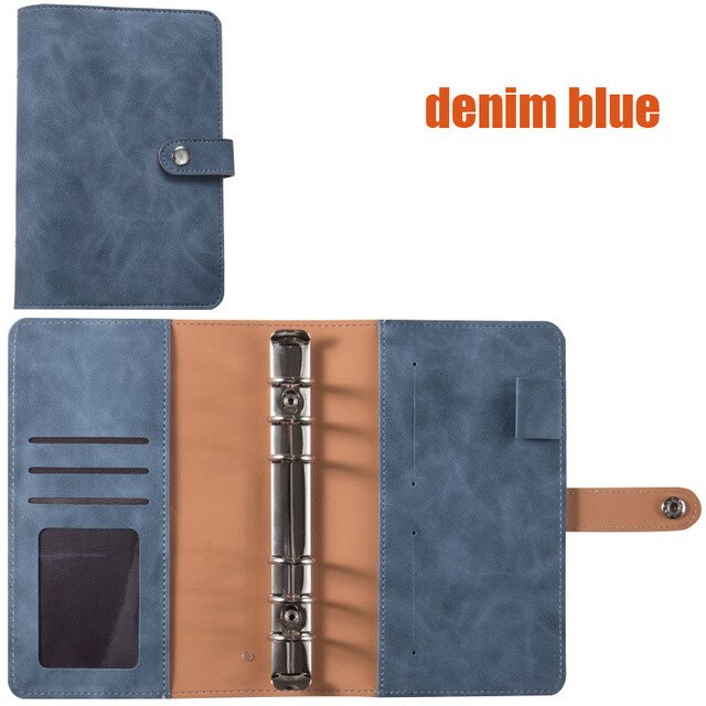 New Budget Planner Cash Envelope Savings Money 6 Holes Binder for Financial Management A6 PU Loose-leaf Notebook Binder Housing