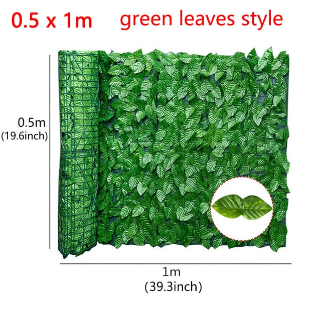 Artificial Leaf Privacy Fence Roll Privacy Fence Simulated Green Leaf Wall Landscaping Outdoor Garden Backyard Balcony Decor