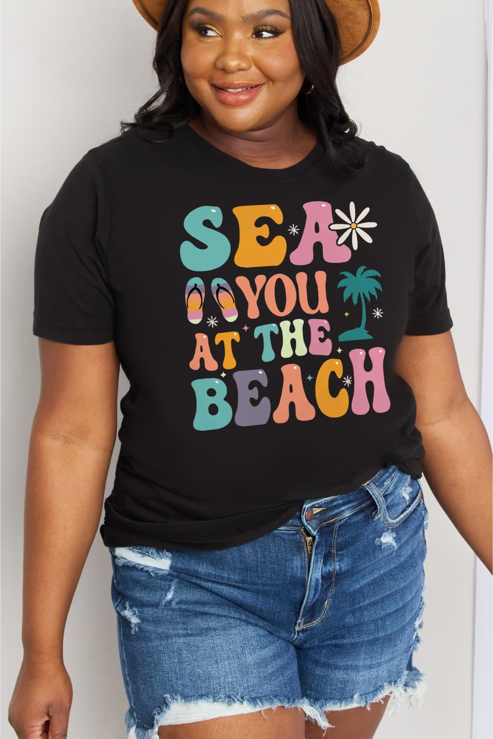 Simply Love Full Size SEA YOU AT THE BEACH Graphic Cotton Tee