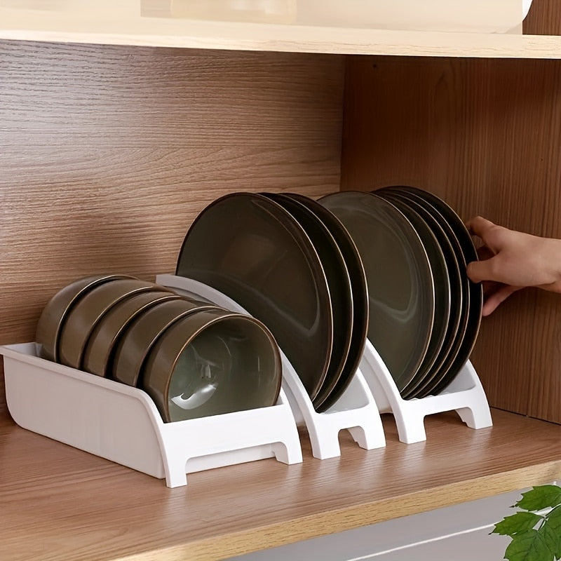 1pc New Plate Drying Rack Kitchen Cabinet Organizer Bowl Pot Lid Stand Dish Shelf Storage Holder Drainer Tray Kitchen Accessorie