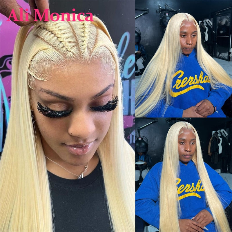 613 Human Hair 13x4 Lace Front Frontal Wig Straight Transparent 13x6 Frontal Wigs for Women 4x4 Lace Closure Wig 32 34 36 Inches