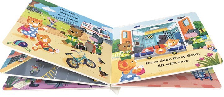 17 books/set Bizzy Bear English board book children early educational picture story flap handle book for 2-6 years kids
