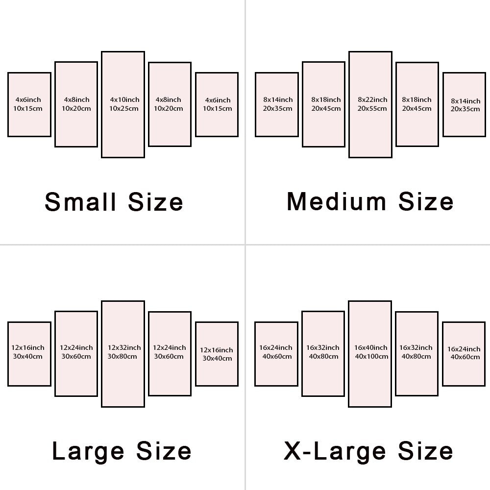 Ocean Love Hearts Signal 5 Panels Posters And Print Wall Canvas Painting Modular Wall Art Pictures For Living Room Bedroom Decor