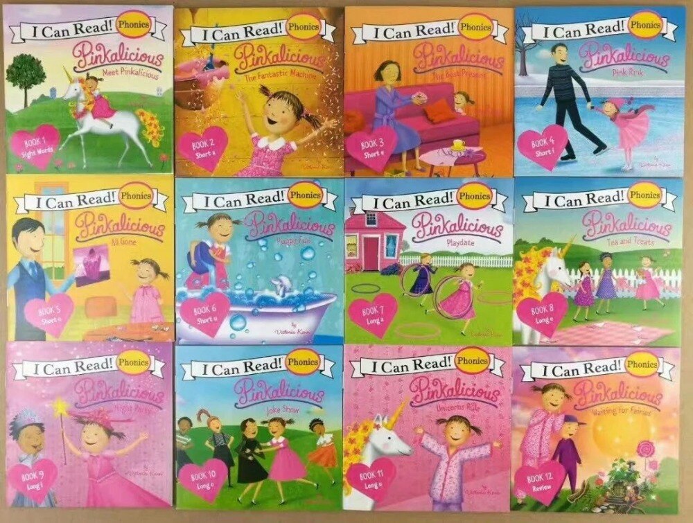 84 books 7 sets I Can Read series Phonics natural spelling picture English Book Children kids pocket story book Age 0-6