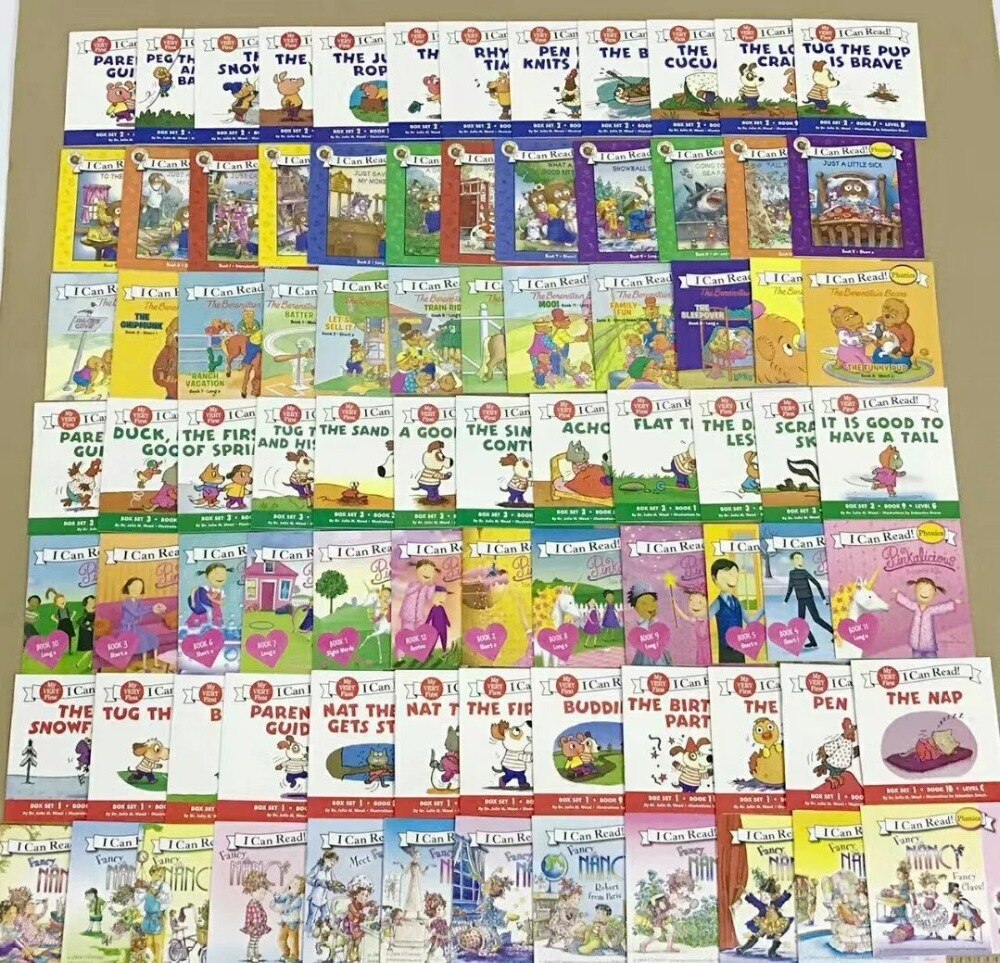 84 books 7 sets I Can Read series Phonics natural spelling picture English Book Children kids pocket story book Age 0-6