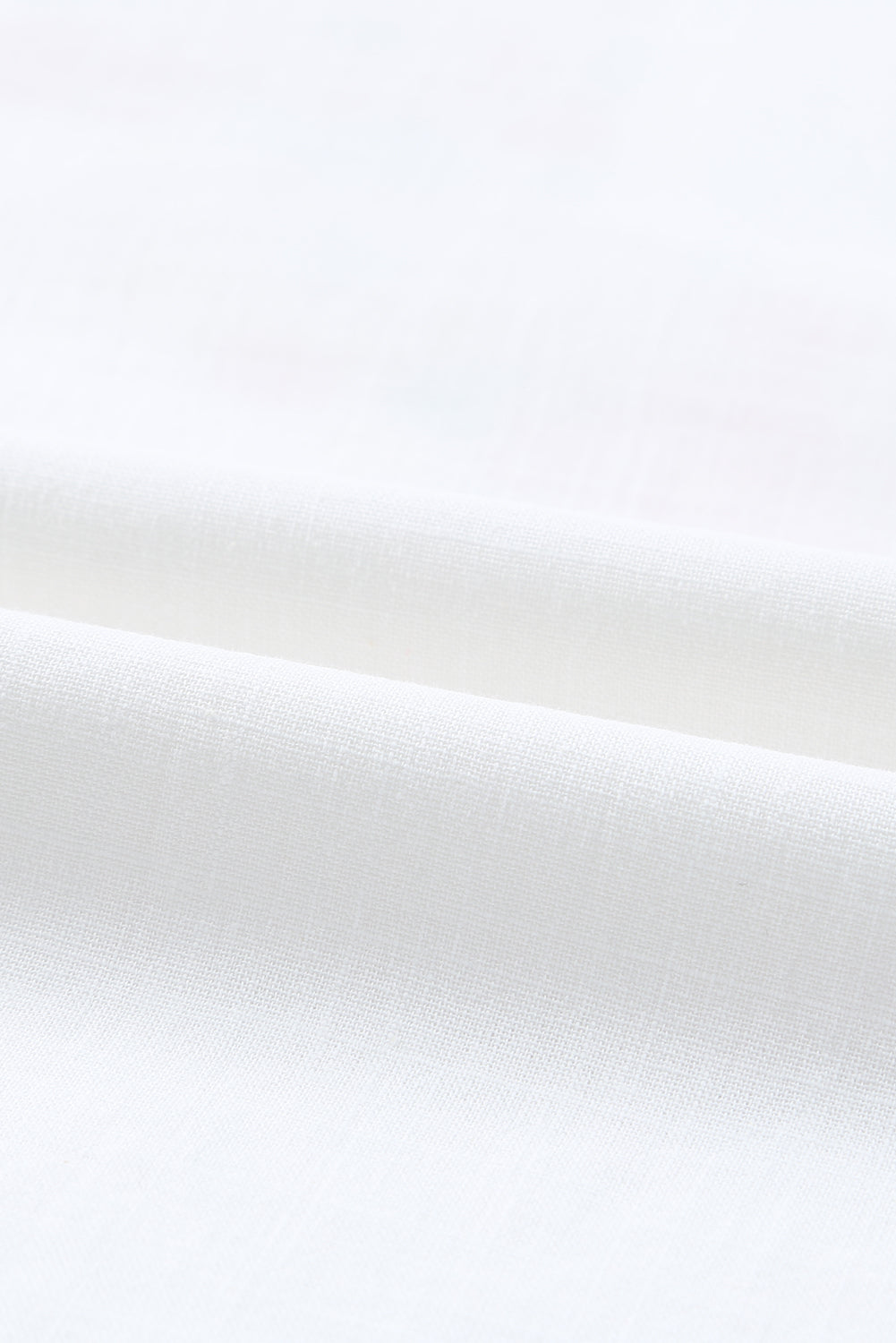 Embroidered Notched Neck Flounce Sleeve Top