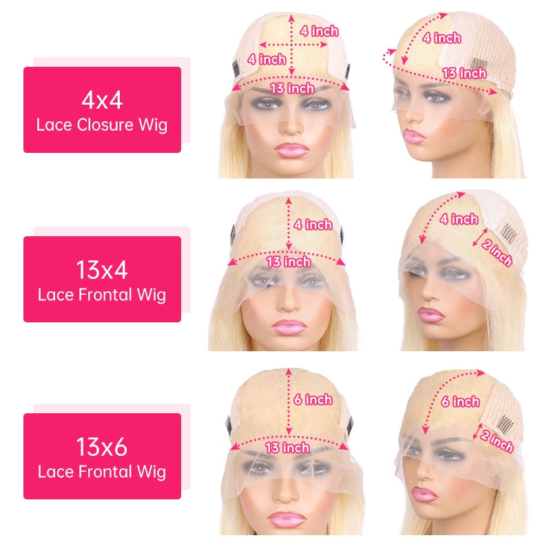 613 Human Hair 13x4 Lace Front Frontal Wig Straight Transparent 13x6 Frontal Wigs for Women 4x4 Lace Closure Wig 32 34 36 Inches