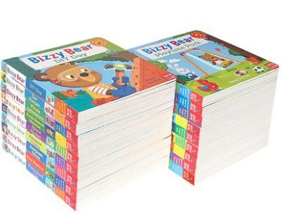 17 books/set Bizzy Bear English board book children early educational picture story flap handle book for 2-6 years kids