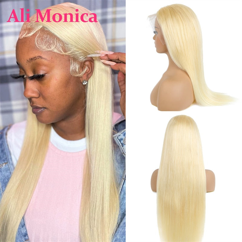 613 Human Hair 13x4 Lace Front Frontal Wig Straight Transparent 13x6 Frontal Wigs for Women 4x4 Lace Closure Wig 32 34 36 Inches