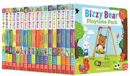 17 books/set Bizzy Bear English board book children early educational picture story flap handle book for 2-6 years kids