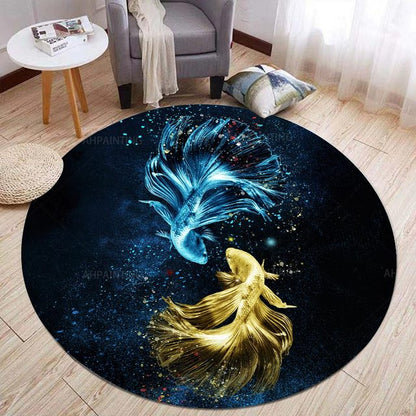 Modern 3d Round Carpet Living Room Decor Rugs Sofa Coffee Table Area Rug Home Decoraction Luxury Bedroom Washable Floor Mats