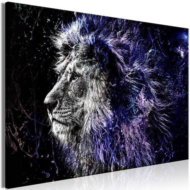 Abstract Lion Canvas Painting Print Street Graffiti Classic Animals Wall Art Posters Modern Pattern Wall Decoration Home Decor