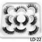 5 Pairs 25mm 3D Mink Lashes Bulk Russian Volume Fluffy Natural False Eyelashes Thick Dramatic Mink Eyelashes Wholesale maquiagem