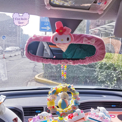 Plush Car Rear View Mirror