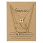 Zodiac Sign Necklace With Cardboard Card