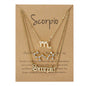 Zodiac Sign Necklace With Cardboard Card