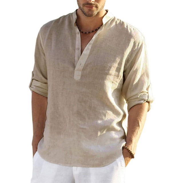 Men's Linen Long/Short Sleeve Shirt