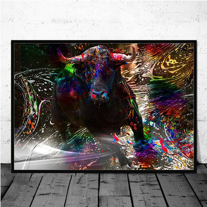 Abstract Lion Canvas Painting Print Street Graffiti Classic Animals Wall Art Posters Modern Pattern Wall Decoration Home Decor