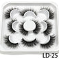 5 Pairs 25mm 3D Mink Lashes Bulk Russian Volume Fluffy Natural False Eyelashes Thick Dramatic Mink Eyelashes Wholesale maquiagem