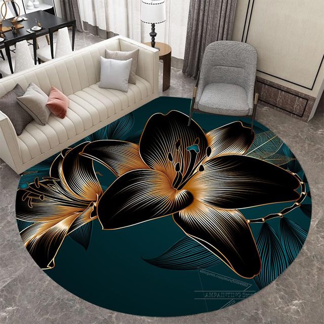 Modern 3d Round Carpet Living Room Decor Rugs Sofa Coffee Table Area Rug Home Decoraction Luxury Bedroom Washable Floor Mats