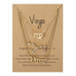 Zodiac Sign Necklace With Cardboard Card