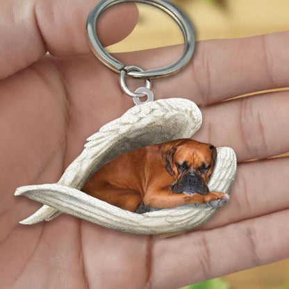 Dog Sleeping Angel Keychains