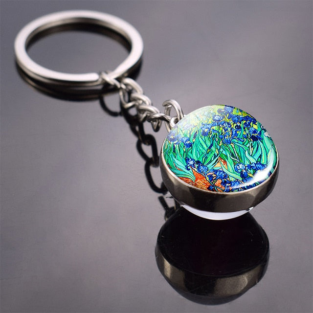 Glass Ball Keychain