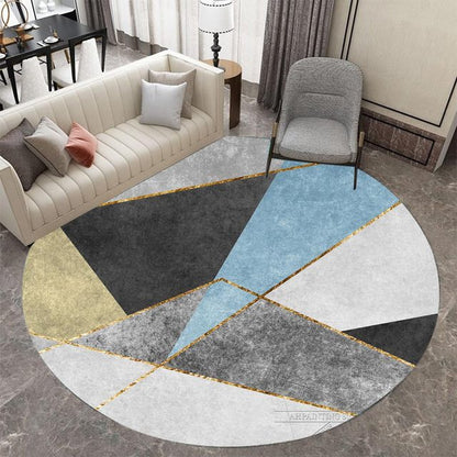 Modern 3d Round Carpet Living Room Decor Rugs Sofa Coffee Table Area Rug Home Decoraction Luxury Bedroom Washable Floor Mats