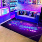 Gaming Room Rug Neon Gamer Carpet Living Room Bedroom Coffee Table Area Rug Home Decor Floor Mat Boys Girls Room Non-slip Mat