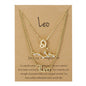 Zodiac Sign Necklace With Cardboard Card