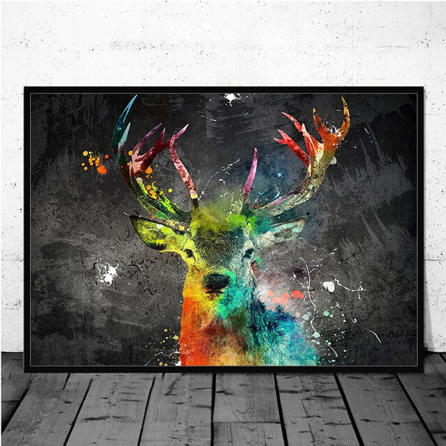 Abstract Lion Canvas Painting Print Street Graffiti Classic Animals Wall Art Posters Modern Pattern Wall Decoration Home Decor