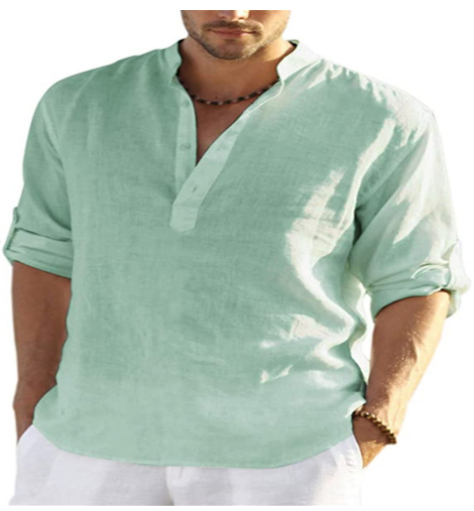 Men's Linen Long/Short Sleeve Shirt