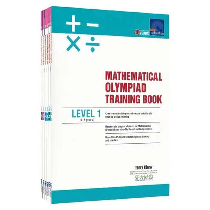 6PCS Singapore SAP Mathematical Olympiad Training Book Real Question Math Workbook Level 1 2 3 4 5 6