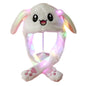 Plush Hat with Movable Ears and LED Light - Funny Soft Toy