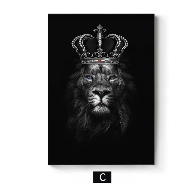 Lion Monkey Tiger Smoking Poster Anthropomorphic Animal Canvas Painting For Living Room Wall Art Decorative Pictures Home Decor