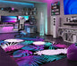 Gaming Room Rug Neon Gamer Carpet Living Room Bedroom Coffee Table Area Rug Home Decor Floor Mat Boys Girls Room Non-slip Mat