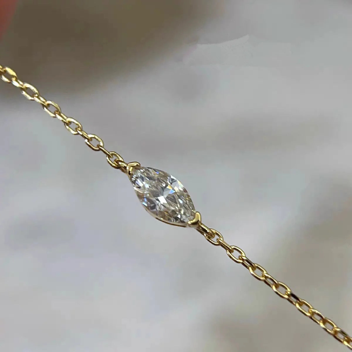 925 Sterling Silver Plating 14K Gold Exquisite Geometric Zircon Bracelet for Women Fashion Temperament Jewelry