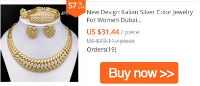 GZJPEI Shiny White Zircon Jewelry Set Italy Nigeria Wedding Jewellery 18K Gold Plated Big Necklace Bracelet Long Drop Earring