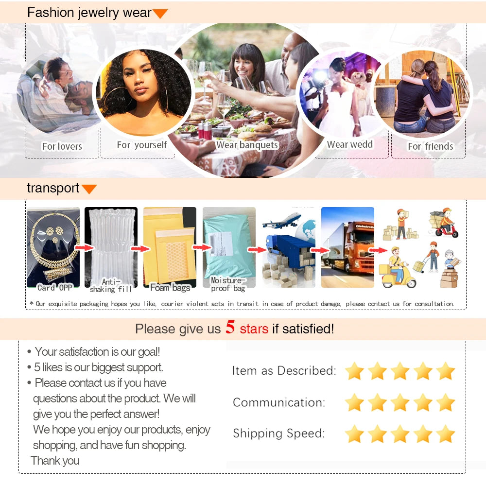 GZJPEI Shiny White Zircon Jewelry Set Italy Nigeria Wedding Jewellery 18K Gold Plated Big Necklace Bracelet Long Drop Earring