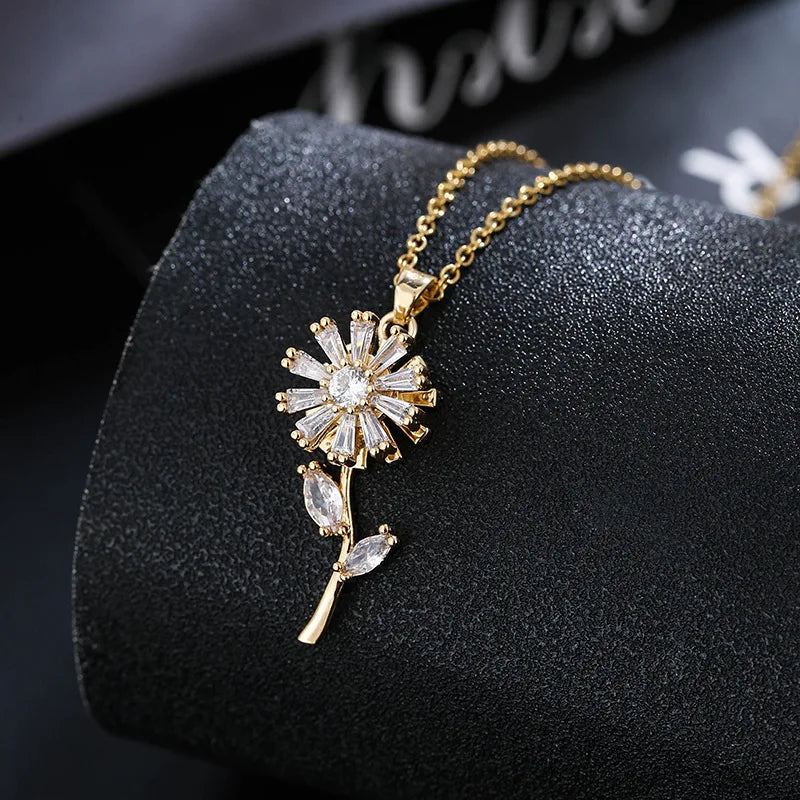 JUWANG Elegant Simple Double Layer Lady Necklaces Temperament Exquisite Stars Shine Zircon Necklace Engagement Luxury Jewelry