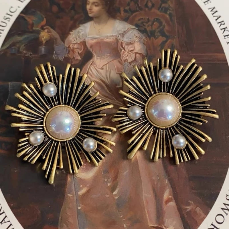 Trendy Jewelry Elegant Temperament Metal Flower Earrings For Women Female Gifts Delicate Design Ear Accessories Hot Selling