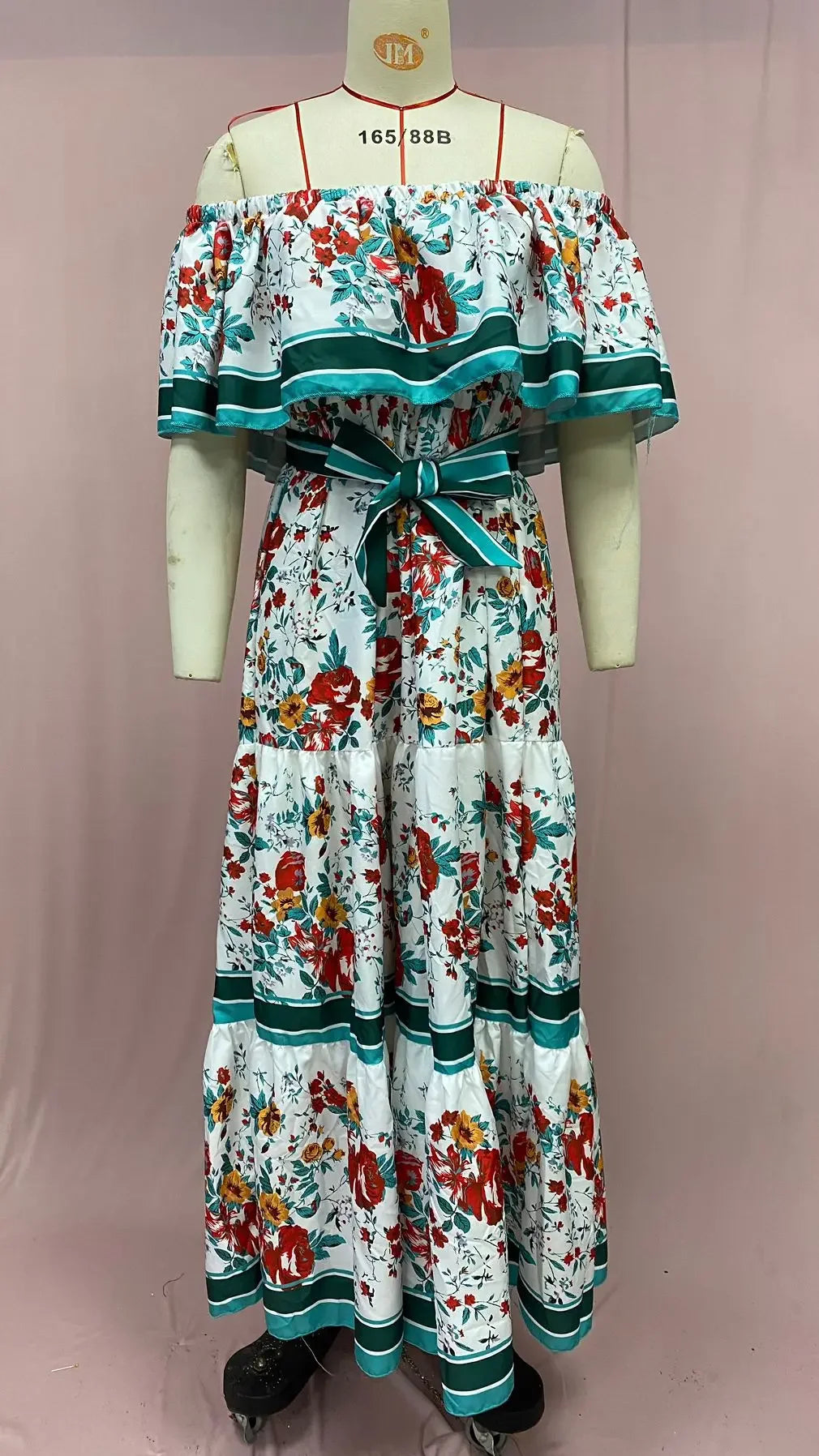 Boho Dress Women's One Shoulder Dress with Sexy and Fashionable Printed Long Style, Large Display, Summer New