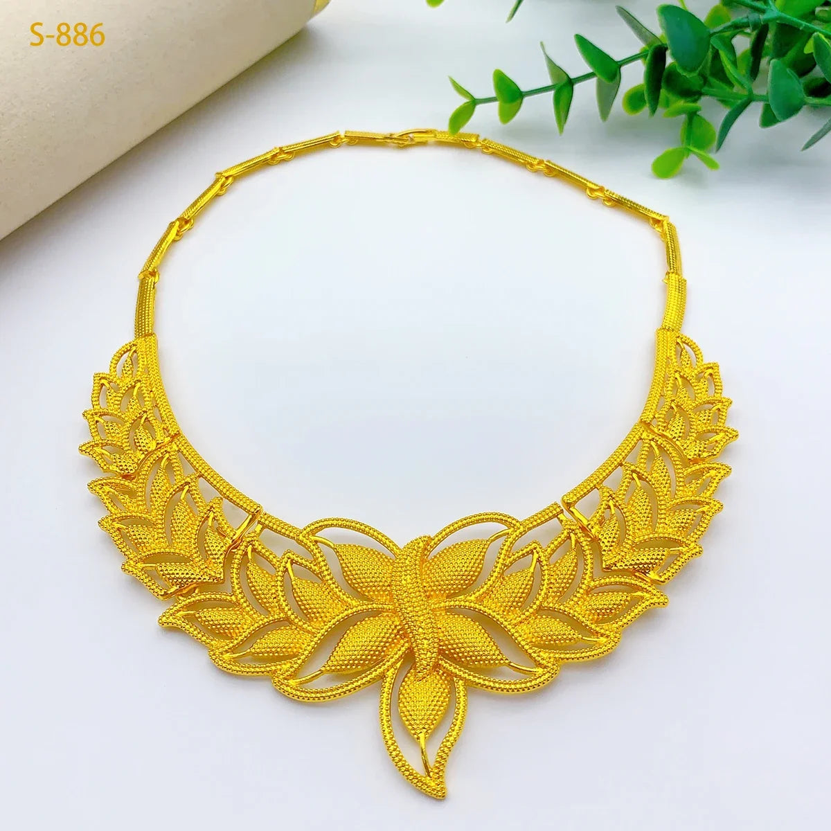 Nigerian Wedding Jewelry Dubai Gold Color African Necklace Bracelet Earrings Rings For Women Fashion Bridal Jewellery Sets Gifts