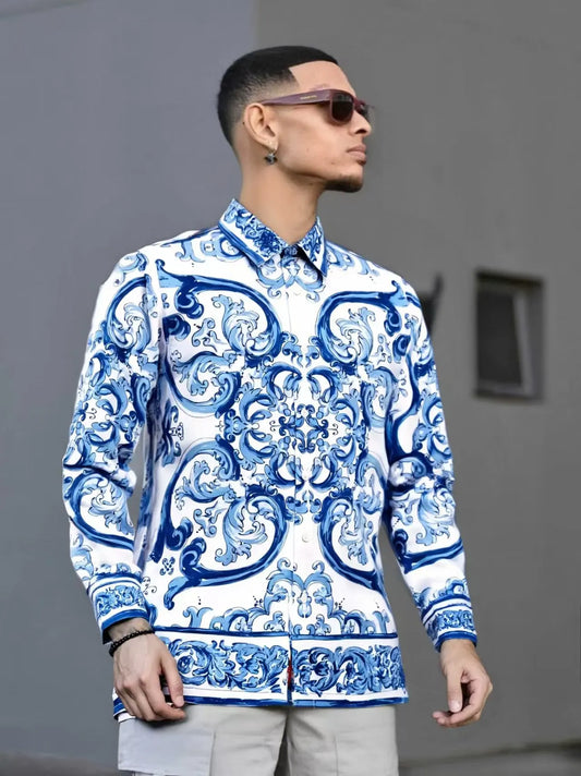 Fashion Men Shirts 2025 Popular European Design Party Style  Men's Clothing Camisas Masculino Ropa De Hombre Mens Clothes