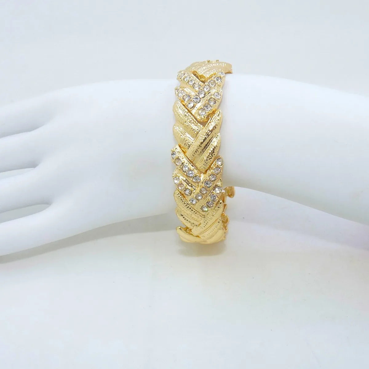 jewelry for Women Fashion Crystal Jewelry Set 18k Gold Plated Rhinestone Clear Crystal Necklace Earrings Accessories Gifts for Pr