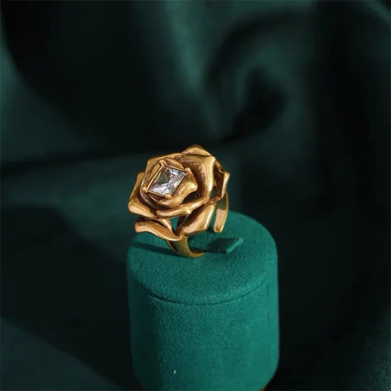 Trendy Jewelry Elegant Temperament Metal Flower Earrings For Women Female Gifts Delicate Design Ear Accessories Hot Selling